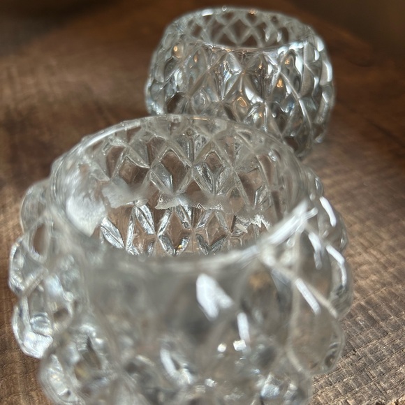 Set of 2 Partylite Rockport Crystal votive candle holders - Picture 3 of 4